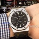 Perfect Replica Swiss Luxury Watches - Auet Royal Oak Black Rubber Strap Watchdemars Pigu